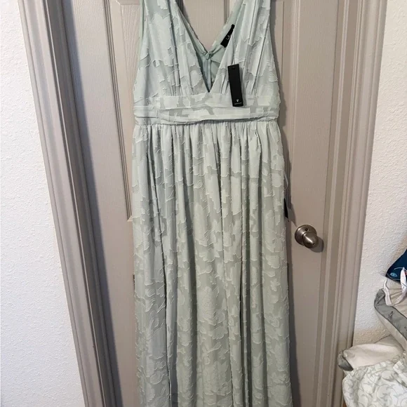 Lulus Light Green Textured Dress L NWT - Picture 5 of 11